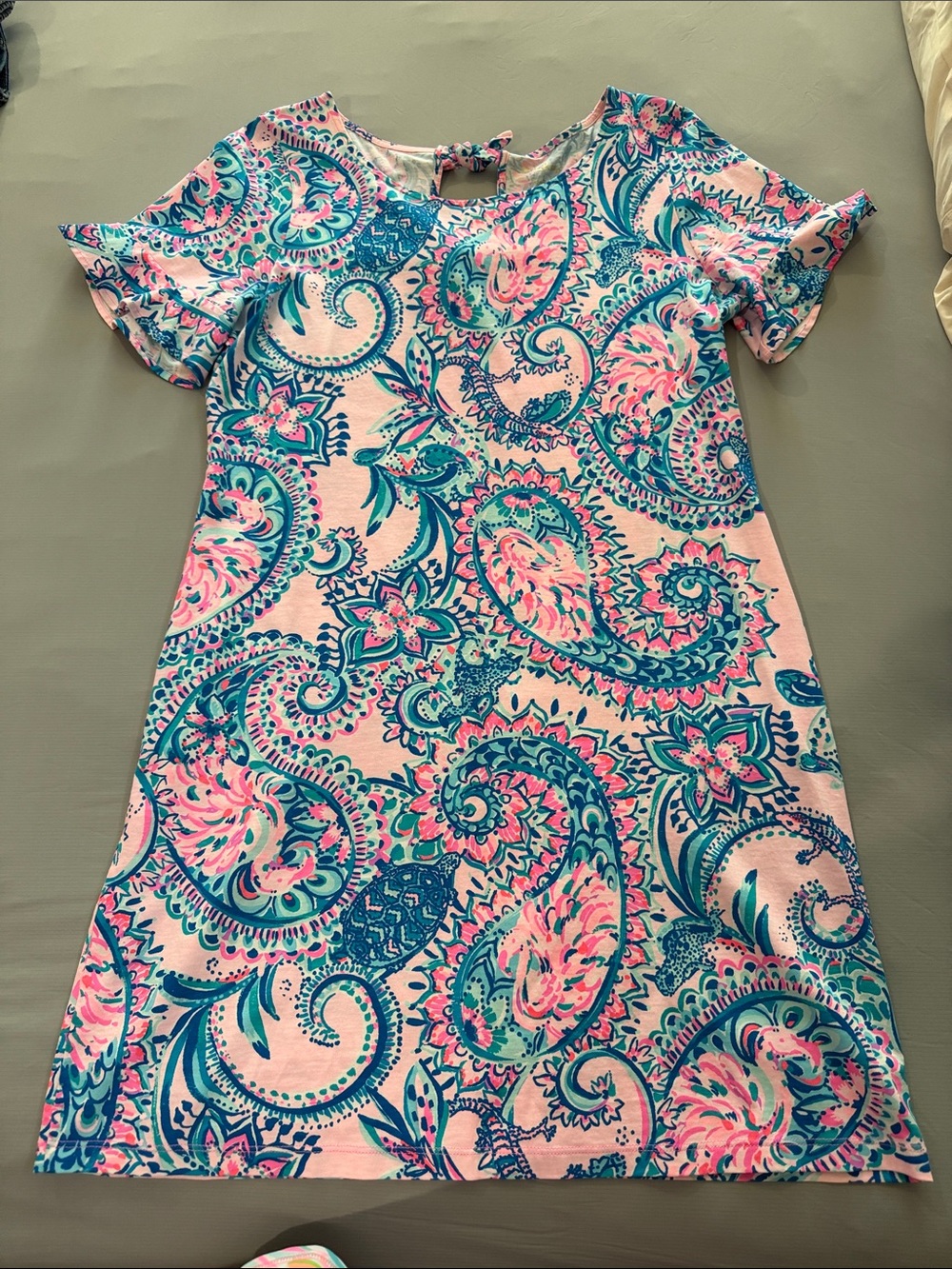 Lilly Pulitzer Women’s  Pink Teal Paisley Shift Dress